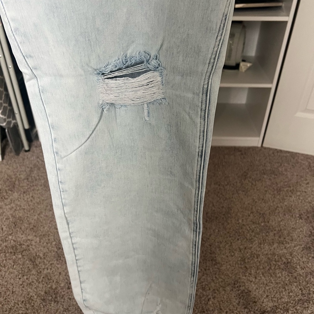 Light Blue Distressed Women Jeans